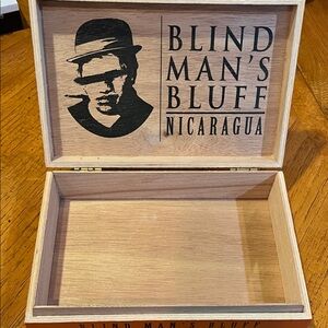 Blind Man's Bluff Cigar Box 8.75” x 6”